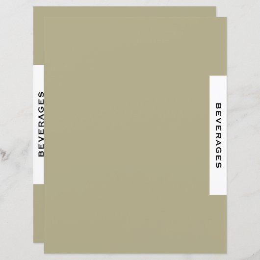 Ontvanger divider | Dranken | Sage Black & White (Voorkant / Achterkant)