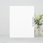 Ontvanger divider | Groenten | Eenvoudig wit (Staand voorkant)
