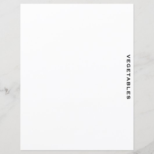 Ontvanger divider | Groenten | Eenvoudig wit (Voorkant)