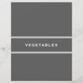 Ontvanger divider | Groenten | Grijs (Achterkant)