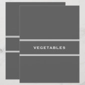 Ontvanger divider | Groenten | Grijs (Voorkant / Achterkant)