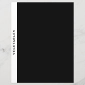 Ontvanger divider | Groenten | Zwart-wit (Achterkant)
