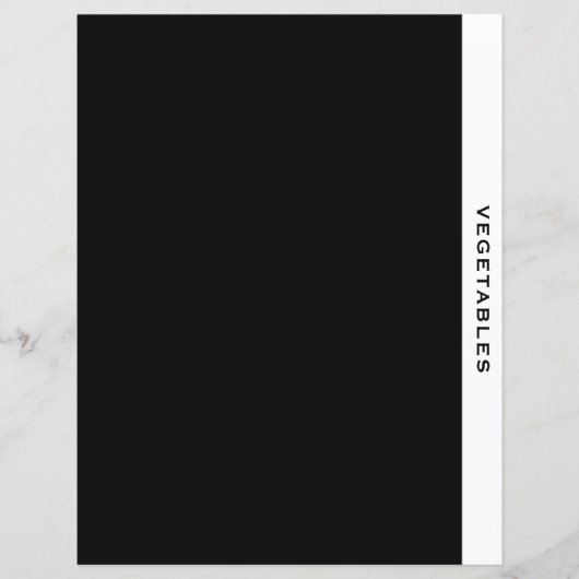 Ontvanger divider | Groenten | Zwart-wit (Voorkant)