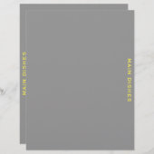 Ontvanger divider | Hoofddeksels | Grijs en Geel (Voorkant / Achterkant)