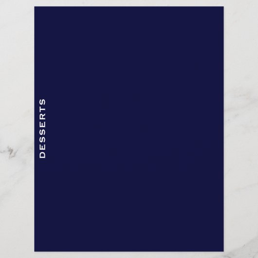 Ontvanger divider | Navy Blue en White | Desserts (Achterkant)