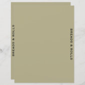 Ontvanger divider | Sage en zwart | Brood en rolle (Voorkant / Achterkant)