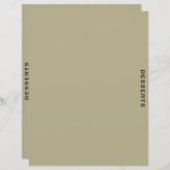 Ontvanger divider | Sage en zwart | Desserts (Voorkant / Achterkant)