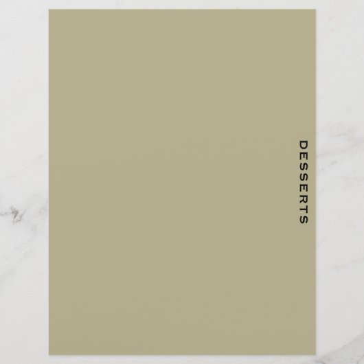 Ontvanger divider | Sage en zwart | Desserts (Voorkant)