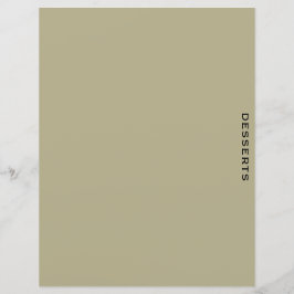 Ontvanger divider | Sage en zwart | Desserts