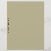 Ontvanger divider | Sage en zwart | Groenten (Achterkant)