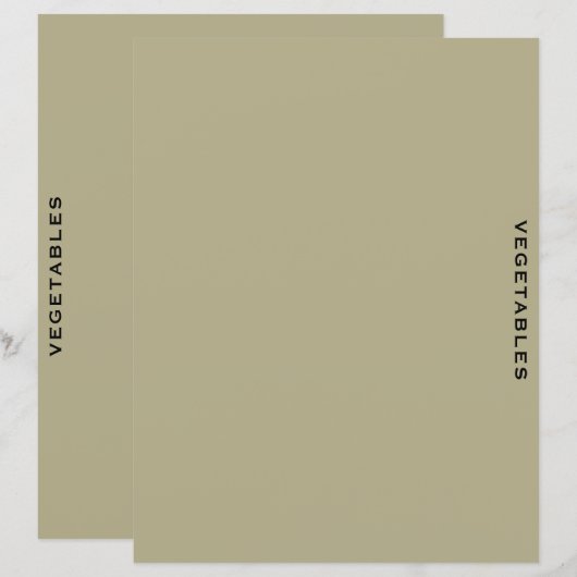 Ontvanger divider | Sage en zwart | Groenten (Voorkant / Achterkant)