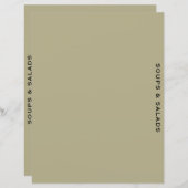 Ontvanger divider | Sage en zwart | Soep en Salade (Voorkant / Achterkant)