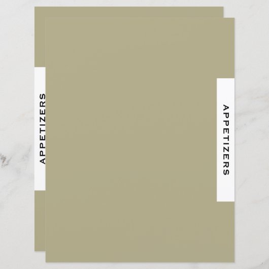 Ontvanger divider | Verzoekers | Sage Black & Whit (Voorkant / Achterkant)