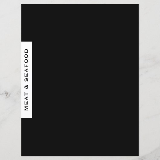 Ontvanger divider | Vlees en zeevruchten | Zwart-w (Achterkant)