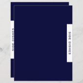 Ontvanger divider | Zijdevernis | Eenvoudige marin (Voorkant / Achterkant)