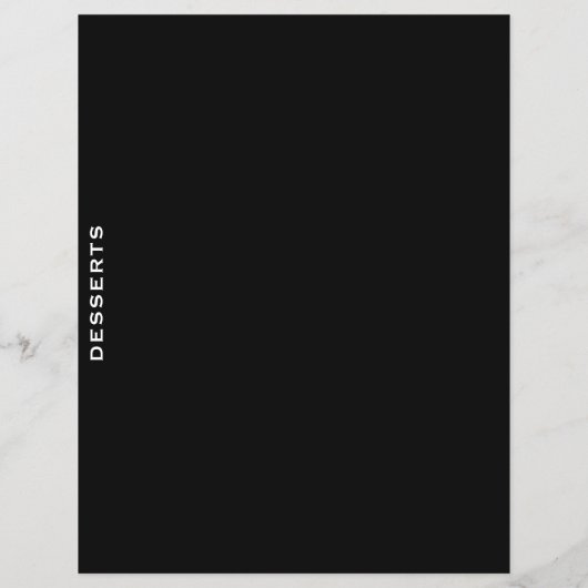 Ontvanger divider | Zwart-wit | Desserts (Achterkant)