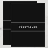 Ontvanger divider | Zwart-wit | Groenten (Voorkant / Achterkant)