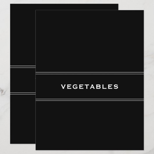 Ontvanger divider | Zwart-wit | Groenten (Voorkant / Achterkant)