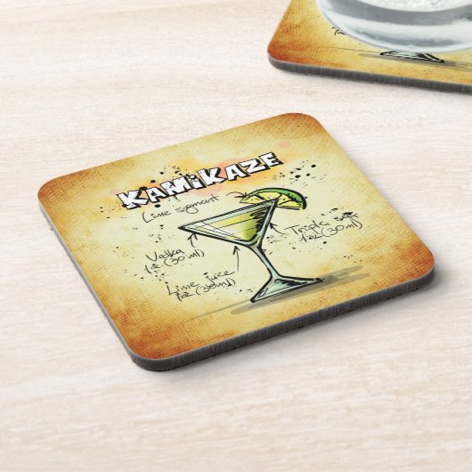 Ontvanger Drink Kamikaze Bartender Drankjes Onderzetter (Linkerzijde)