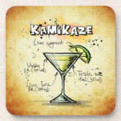 Ontvanger Drink Kamikaze Bartender Drankjes Onderzetter (Voorkant)