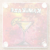 Ontvanger Drink Kamikaze Bartender Glazen Onderzetter (Achterkant)