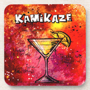 Ontvanger Drink Kamikaze Bartender Onderzetter