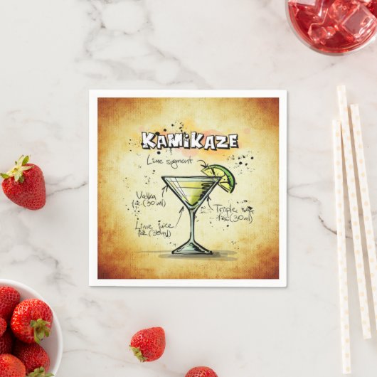 Ontvanger Drink Kamikaze Bartender Servetten (Insitu)