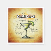 Ontvanger Drink Kamikaze Bartender Servetten (Voorkant)