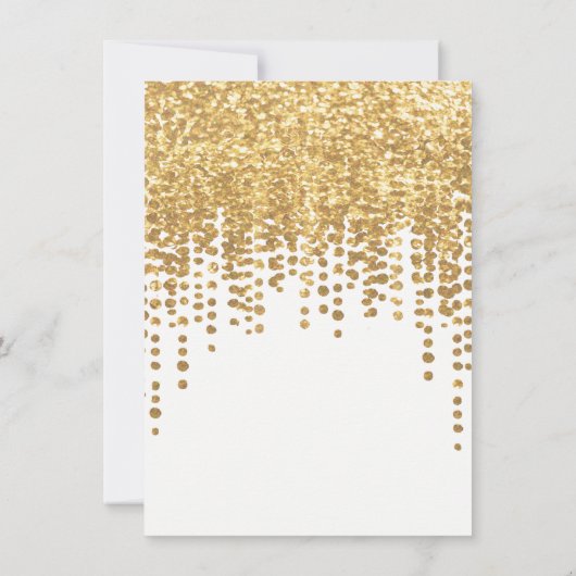 Ontvanger Kaart | Stippen van goudConfetti (Achterkant)
