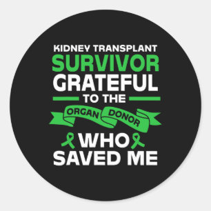 Ontvanger niertransplantaat overlevende ronde sticker