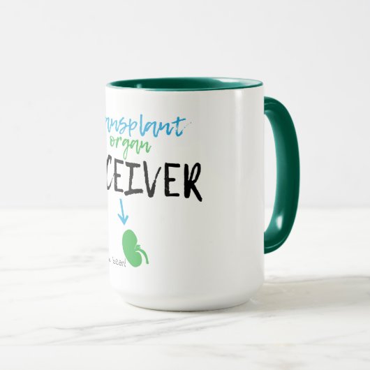 Ontvanger niertransplantatie mok (Voorkant rechts)