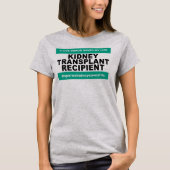 Ontvanger niertransplantatie - vrouwen t-shirt (Voorkant)