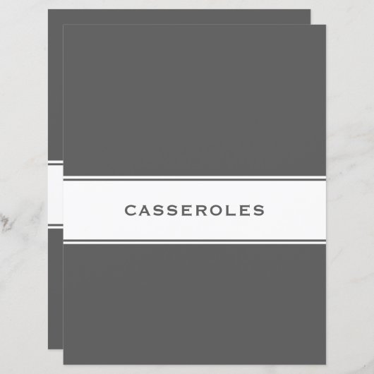 Ontvanger onderdeler | Casseroles | Grijs en wit (Voorkant / Achterkant)