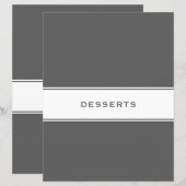 Ontvanger onderdeler | Desserts | Grijs en wit (Voorkant / Achterkant)