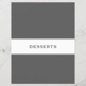Ontvanger onderdeler | Desserts | Grijs en wit (Voorkant)