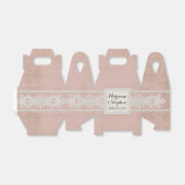 Ontvanger Rustic Lace w Aged  Linen Bedankdoosjes (Uitgevouwen)