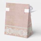 Ontvanger Rustic Lace w Aged  Linen Bedankdoosjes (Achterkant)