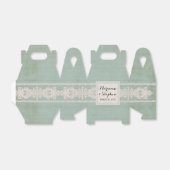 Ontvanger Rustic Lace w Aged  Linen Bedankdoosjes (Uitgevouwen)