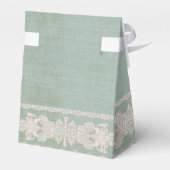 Ontvanger Rustic Lace w Aged  Linen Bedankdoosjes (Achterkant)