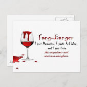 Ontvanger van Drink Fang-Banger Briefkaart (Voorkant / Achterkant)