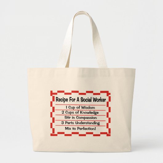 Ontvanger van een sociaal werker grote tote bag (Voorkant)