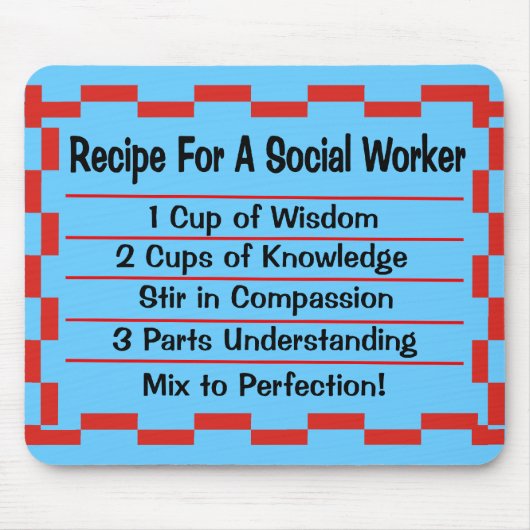 Ontvanger van een sociaal werker muismat (Voorkant)