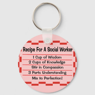 Ontvanger van een sociaal werker sleutelhanger