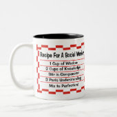 Ontvanger van een sociaal werker tweekleurige koffiemok (Links)