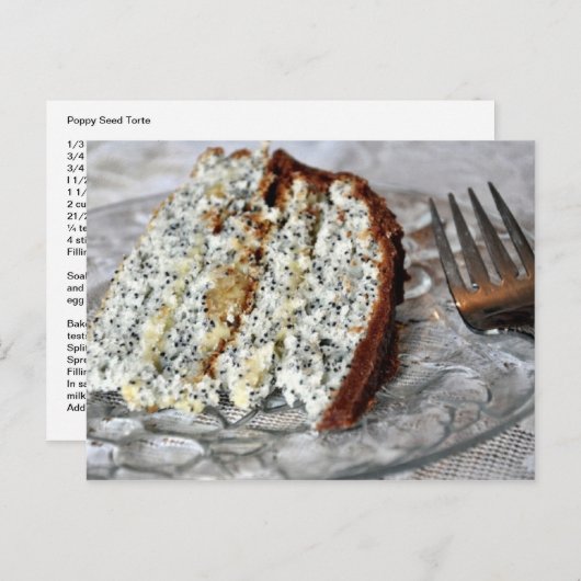 Ontvanger van papaverzaad briefkaart (Voorkant / Achterkant)