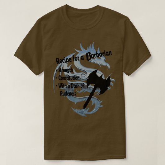 Ontvanger voor een barbaarse t-shirt (Design voorkant)