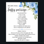 Ontvanger voor Happy Marriage Wedding Shower Gift  Poster<br><div class="desc">Klik op "Ontwerp bewerken" om de lay-out aan te passen of te personaliseren (tekst wijzigen,  lettertypekleur,  lettertypestijl). ** Zie het volledige collectie voor de bijbehorende uitnodiging,  games voor vrijgezellenfeesten,  labels en bordjes.**</div>
