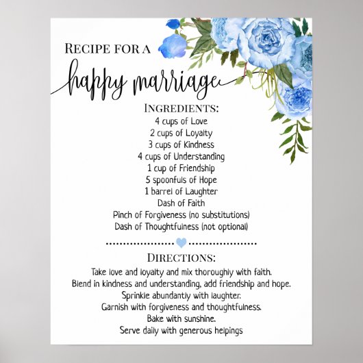 Ontvanger voor Happy Marriage Wedding Shower Gift  Poster (Voorkant)