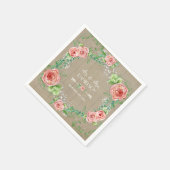 Ontvanger Vrijgezellenfeest Boho Wreath Floral Servetten (Hoek)