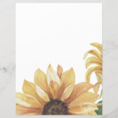 Ontvanger Waterverf zonnebloem divider hoofddeksel (Achterkant)